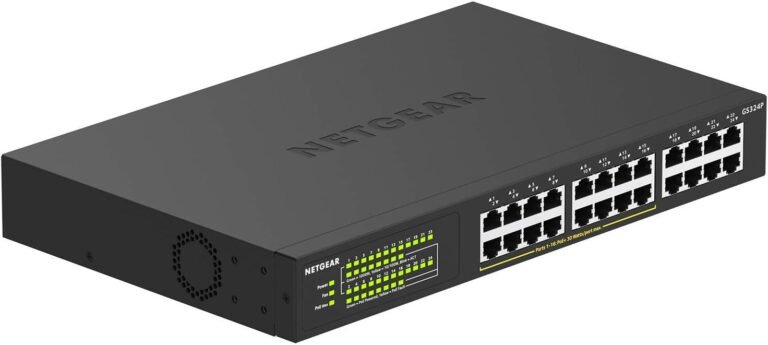 NETGEAR 24-Port PoE+ Gigabit Ethernet Unmanaged Essentials Switch (GS324P)